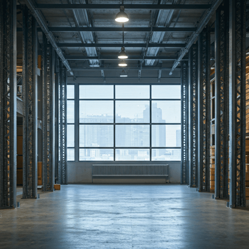 Modern industrial warehouse interior