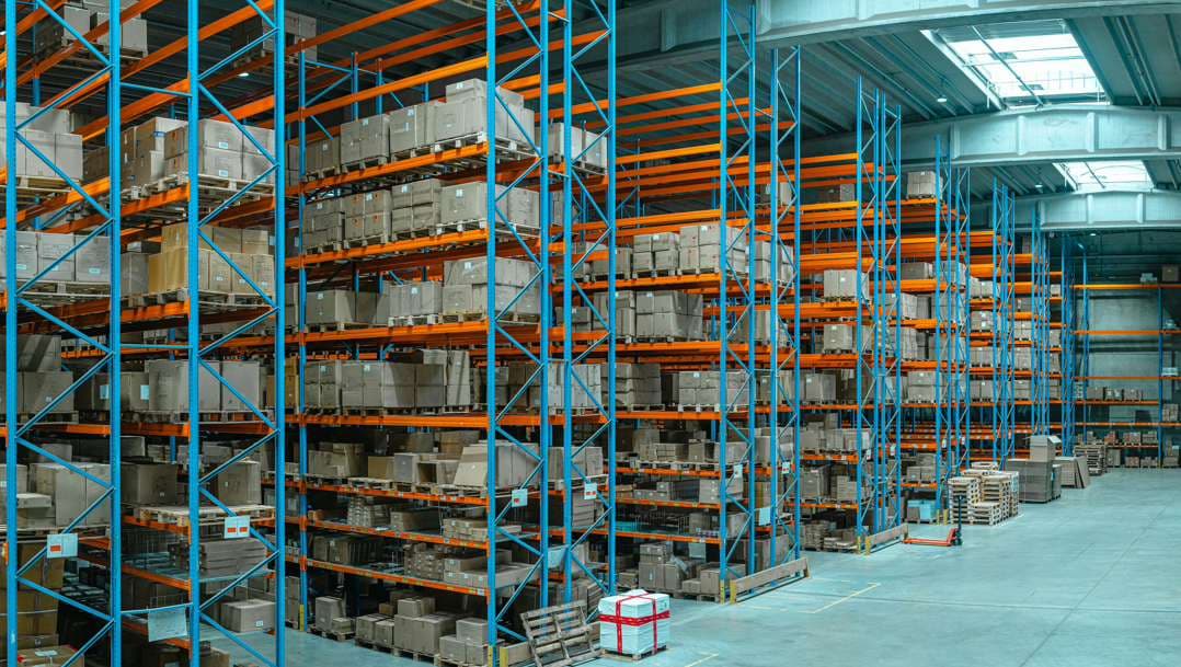 Modern industrial warehouse interior